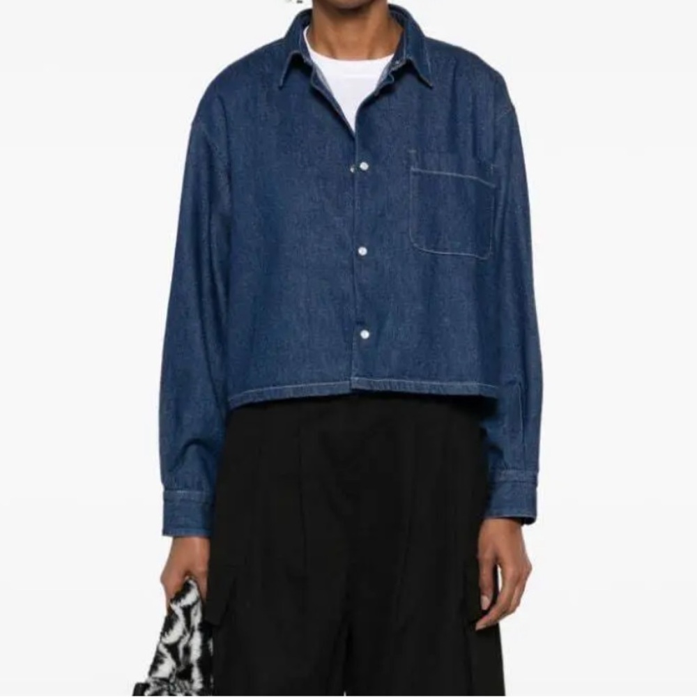 APC Samantha Denim Jacket/Shirt in Washed Indigo - Picture 6 of 11